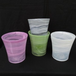 Orchid Pot - Glass (Lilac)