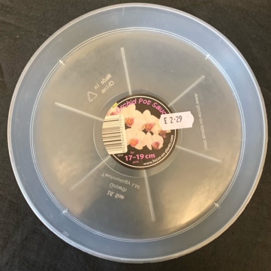 Clear Plastic Saucer - 17-19cm