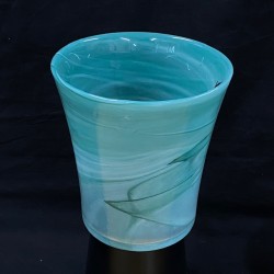 Orchid Pot - Glass (Teal)